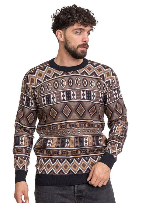 Brown - Design p2241 PF - Round Pullover - Khotwh